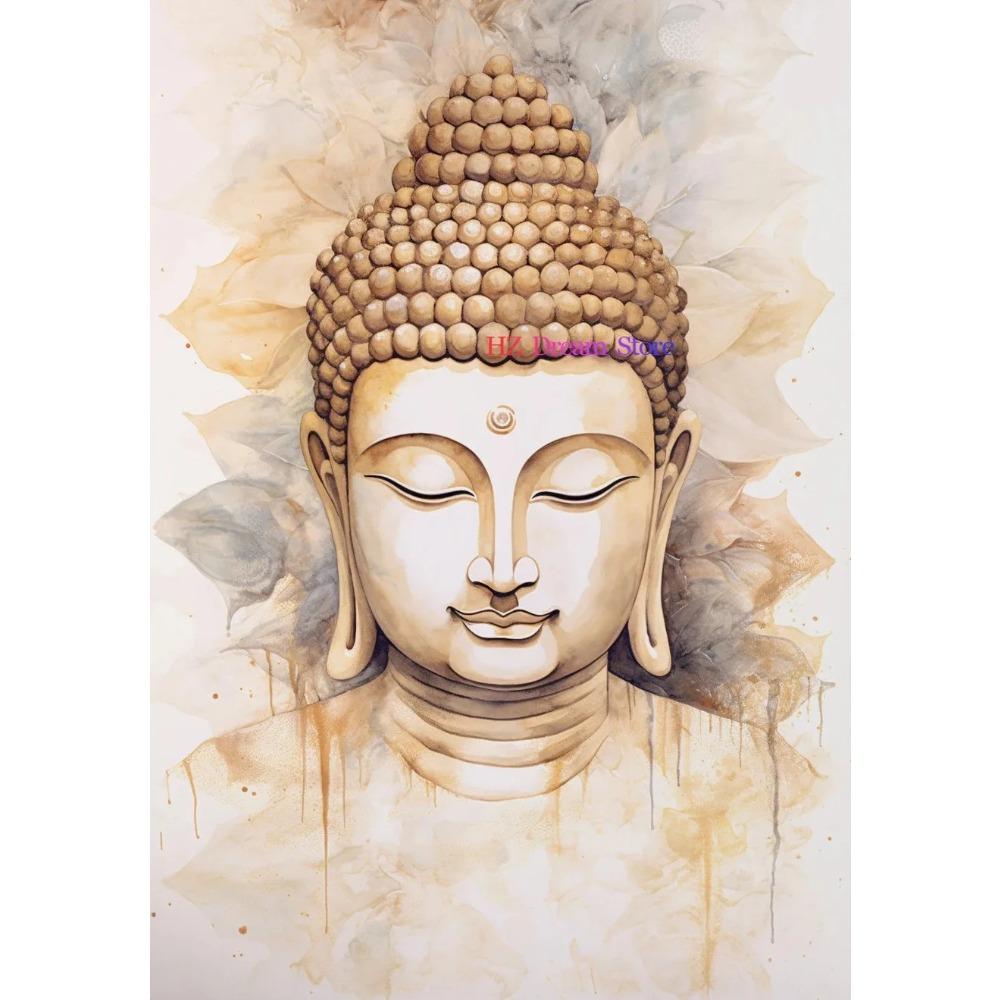 Zen Yoga Meditation Spiritual Vintage Wall Art Poster Print Canvas Painting for Room Home Decor Tree of Life Buddha Lotus Flower