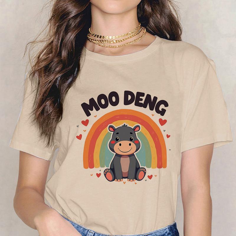 

Женская Мужская Каваи Винтажная Футболка Мода Му Дэн Футболка Смешная Футболка с Маленьким Гиппопотамом Уличная Одежда Харадзюку Манга Y2k Футболка Топы Одежда XXL