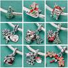 Copper Christmas Charm Beads Fit Original Bracelet Dangle Women Diy Jewelry Christmas Gifts