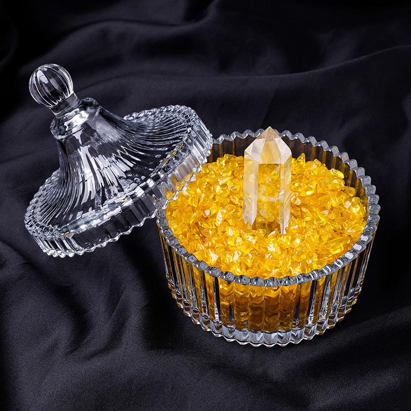 Natural White Crystal Stone Purification Bowl for Jewelry Storage