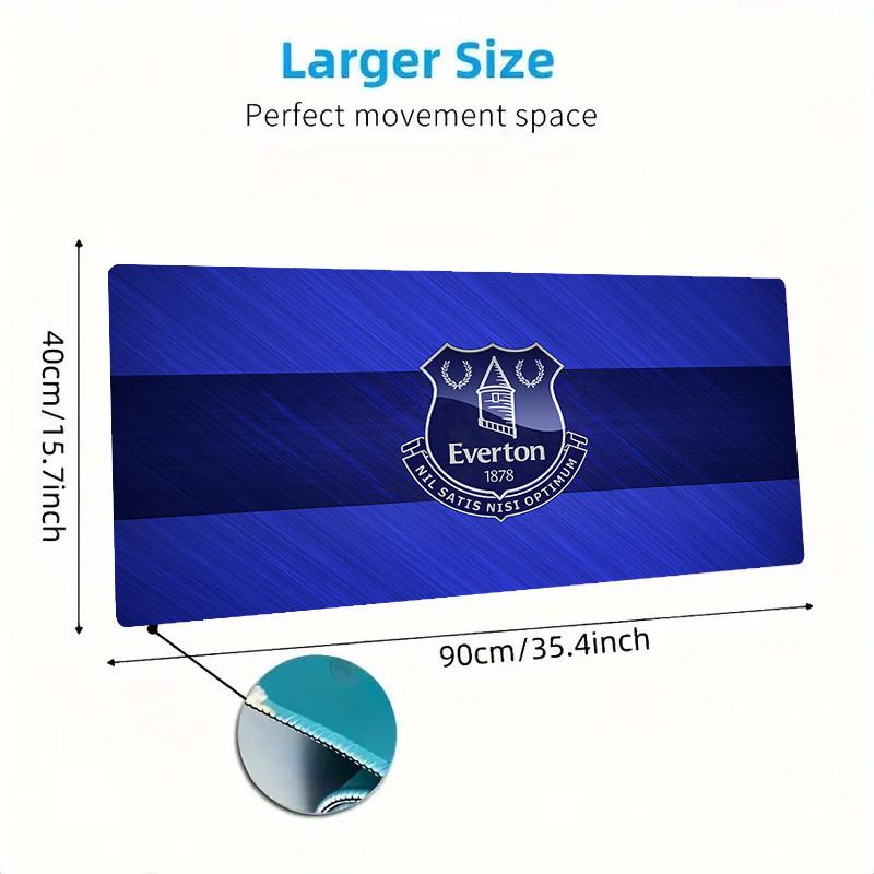 Everton FC Druck Kissen Rutschfest Laptop Tablet Großes Mauspadd XXL Matte Mini-PC Spielmatte Mit Verriegeltem Rand
