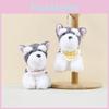 Cute Schnauzer Dog Plush Keychain Fluffy Toy Bag Charm West Highland Terrier