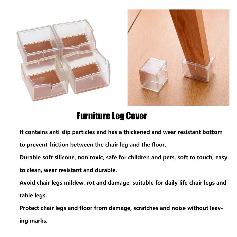 

8 шт. Силиконовые накладки на ножки мебели Противоскользящие подкладки под ножки стола Современные колпачки для ножек стульев Офис