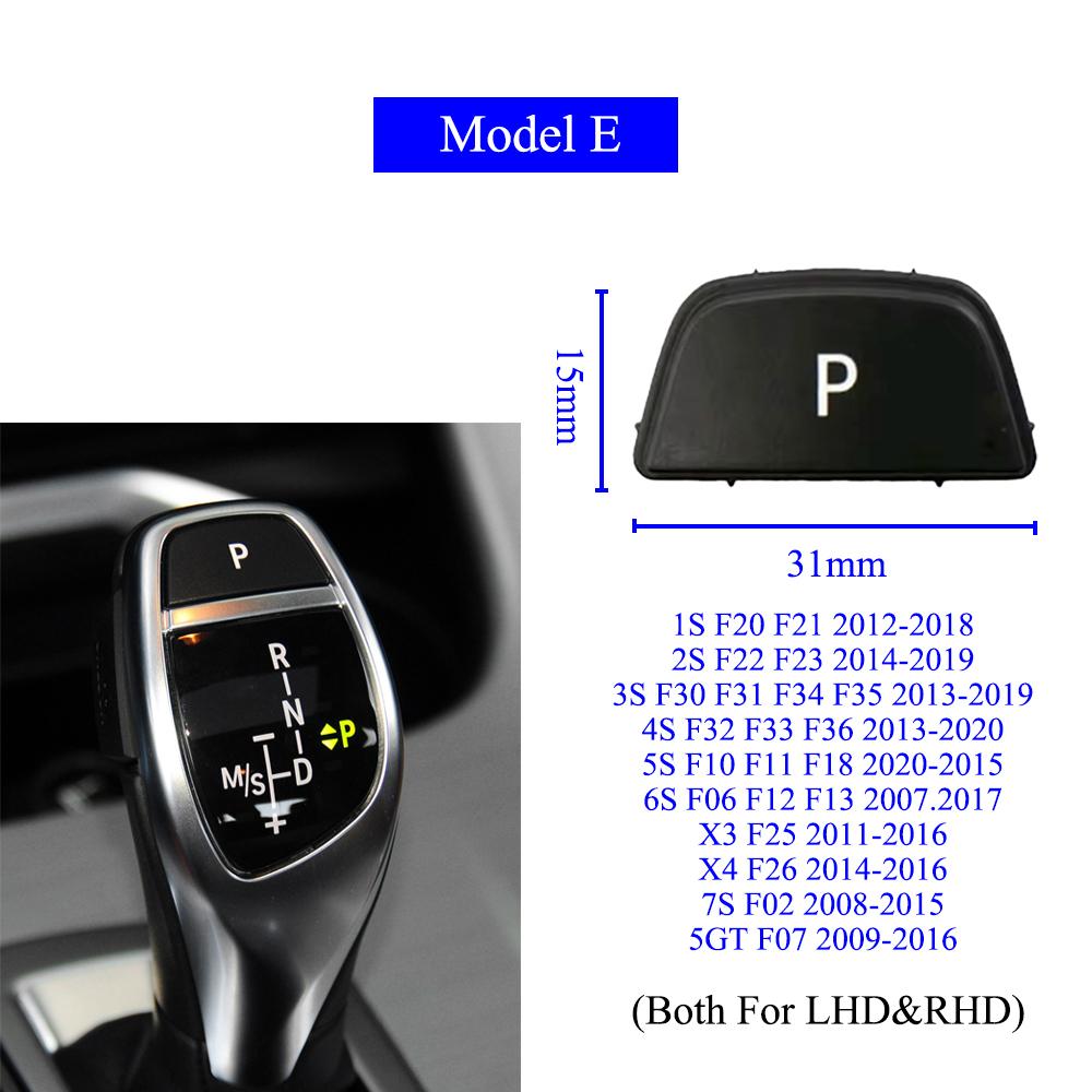 Interior Car Gear Shift Lever P Auto Button Cap Parking Control For BMW 1 2 3 4 5 7 X3 X4 X5 X6 E60 F20 F21 F30 F34 F36 F10 F25