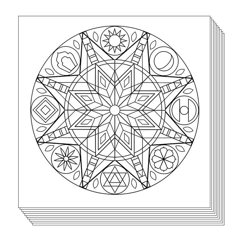 Erwachsenen Mandala Malbuch Landschaft Stressabbau Kritzel Malbuch
