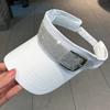 Rhinestone Buckle Stylish Sunshade Casual Versatile Spring Summer Open-top Hat for Women Outdoor Sun Protection Small Sun Hat