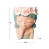 Resin Fairy Flowerpot Girl Statue Succulent Planter Pot Face Planters Pots  Office