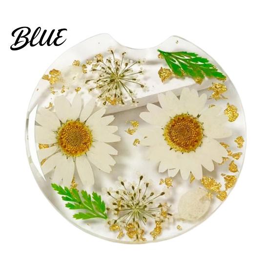 Mirror Polished Coaster Car Coaster Durable Resin Flower Drink Takeaway Cup Coffee Holder