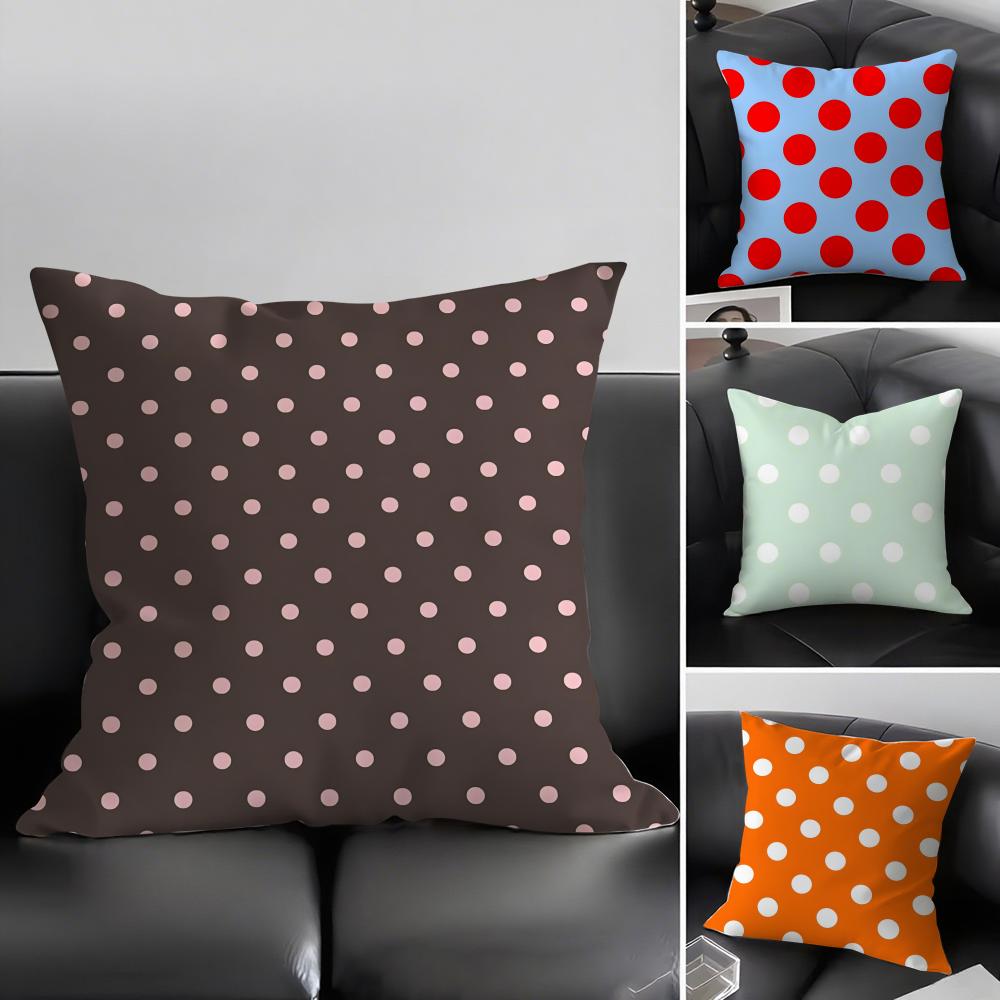 Monika Chen Unisex Polka Dots Ins Cushion Cover Pillowcase Ultra Soft Skin Friendly Fabric Cloud Like Comfort & Concealed Zipper