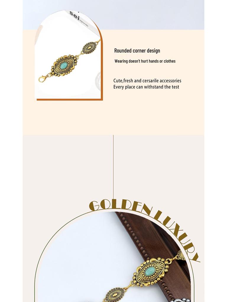 Retro European & American Metal Waist Chain – Elegant Ethnic Style Women's Luxury Belt Accessory