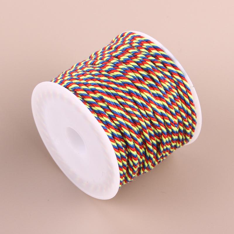 Hand-Twisted Cotton Thread: Tibetan Star Moon Bodhi Bracelet Weaving String.