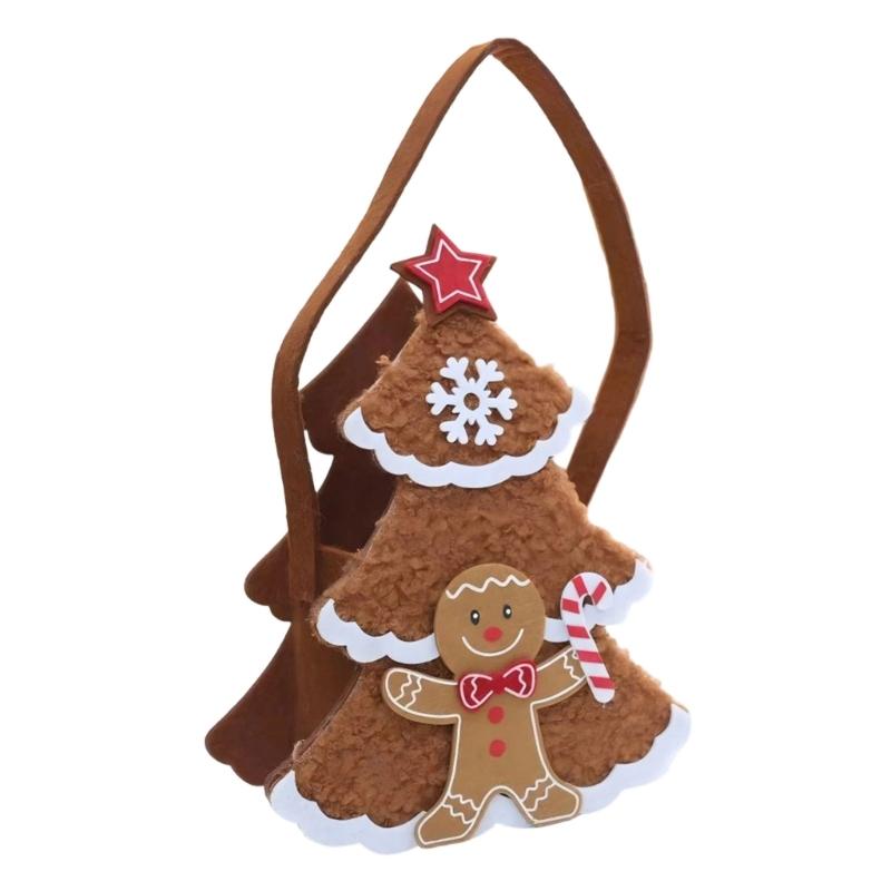 Portable Christmas Cookie Bag House Felts Craft Table Ornament Easy DIY Project For Family