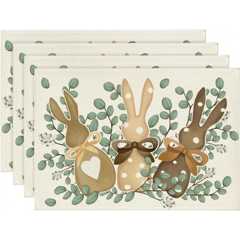 Velikonoční lněné prostírání Králík Velikonoční vajíčka Restaurace Obývací pokoj Domácí dekorace Stůl Protiskluzová podložka