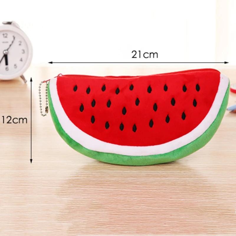 Plush Fruit Style Toiletry Organizer Cute Travel Cosmetic Bag Soft Girl's Pencil Makeup Bags for Women Girls