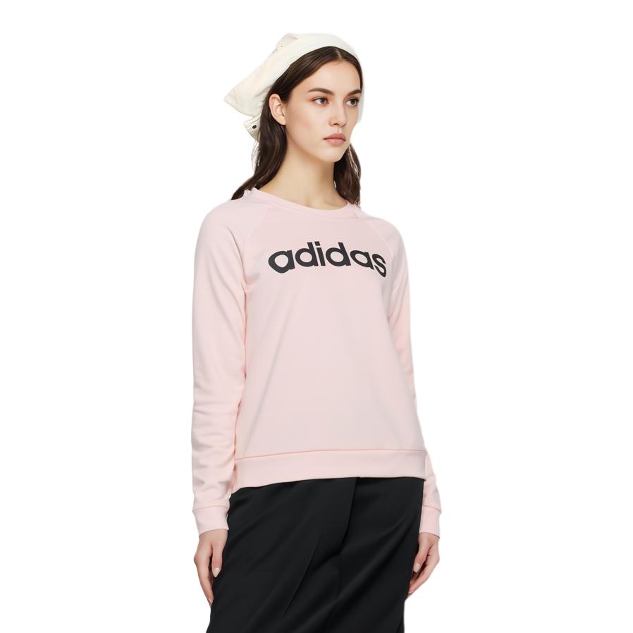 Adidas Neo W Ce Adi Ft Swt Lifestyle Series American Style Pullover Crew Neck Long Sleeve Sweatshirt Women Sweatshirt Pink BP6709