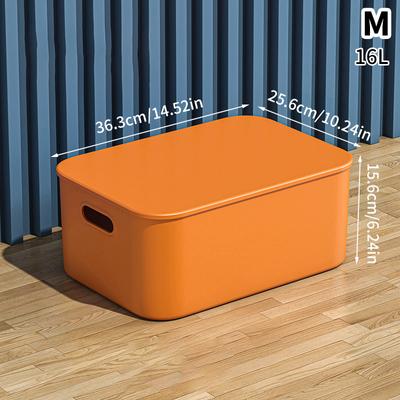 Stapelbare Aufbewahrungsbox mit Deckel, Makeup Organizer, Aufbewahrungsbehälter für Kleidung, große Aufbewahrungsbox für Spielzeugsnacks