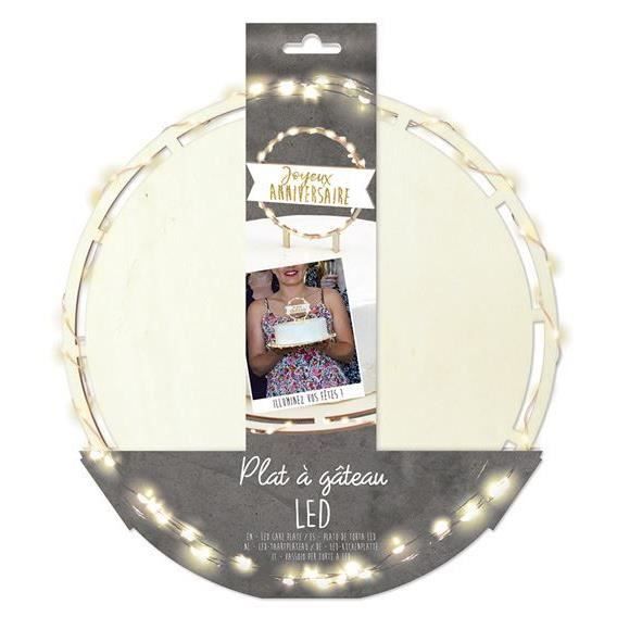 Scrapcooking Plat LED lumineux Rond Jaune - 3700392449506