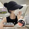 [Exclusive Discount for Newcomers 5 Yuan] Sunscreen Can Tie Ponytail Empty Top Cap Bucket Hat Summer Outdoor Sun Hat