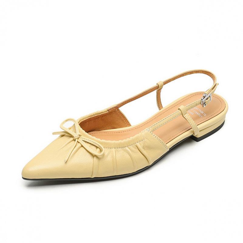 Korean version flat-soled sandals women's summer women's bag head sandals buckle beef tendon soft sole large size shoes new empty sandals