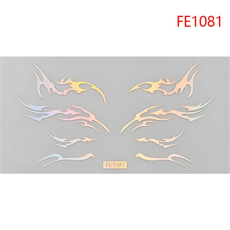 

Красочные наклейки для макияжа глаз Лазерная подводка для глаз Брови Искусство на лице Наклейки Наклейки Хэллоуин Год Фестиваль Украшения для вечеринок