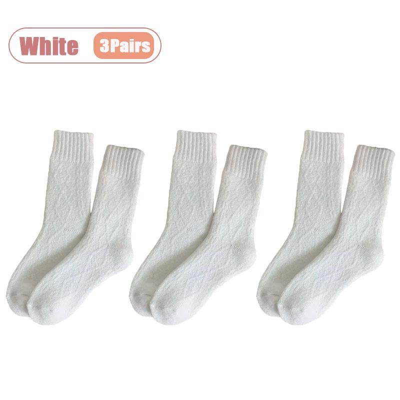 1-10Pairs Winter Plush Socks Women Thick Mid Calf Heating Thermal Long Socks Fall Cold Weather Maternity Postpartum Warm Sock