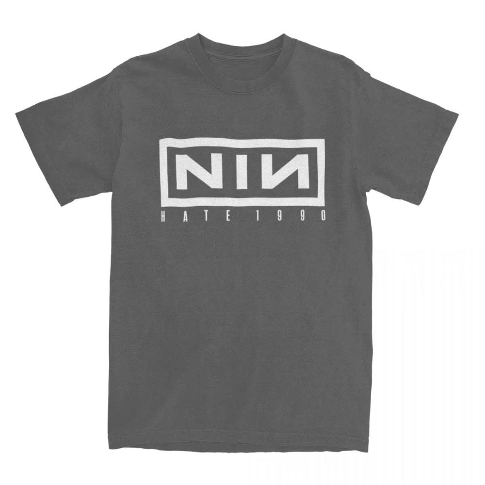 Nine Inch Nails Hate 1990 T-Shirt Hippie Men Women T-Shirts Short-Sleeved Vintage Tops Summer Cotton O-Neck Plus Size 3XL Tees