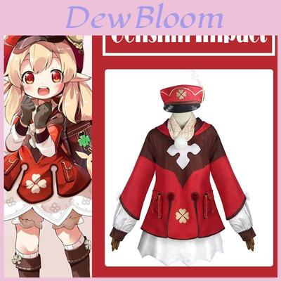 Authentic Genshin Impact Klee Cosplay Full Set Costume With Detailed Party Outfit