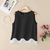 ZANZEA Women Lace Splice Summer Casual Round Neck Sleeveless Tank Tops