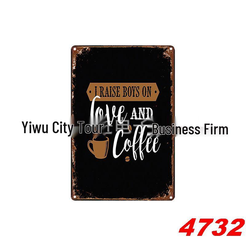 Vintage Coffee Tin Sign for Restaurant or Home Decor