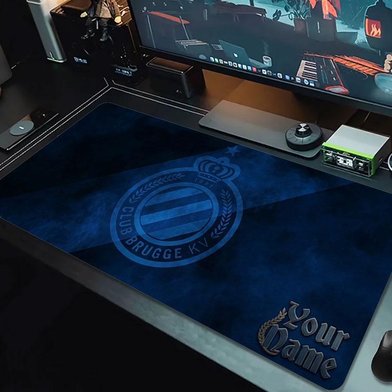 Club Brugge KV Custom Name Large Size Mouse Pad Large Gaming Table Cushion Non-slip Laptop Tablet Big Mousepad XXL Mat Mini PC Playmat With Lock Edge