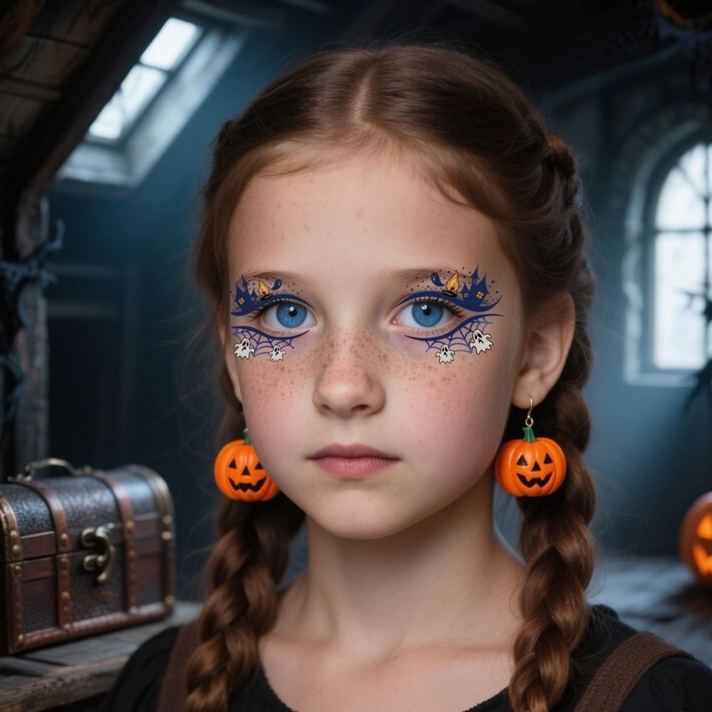Disposable Cheek Eyes Temporary Stickers Cartoon Halloween Bat Face Stickers  Enhance Atmosphere