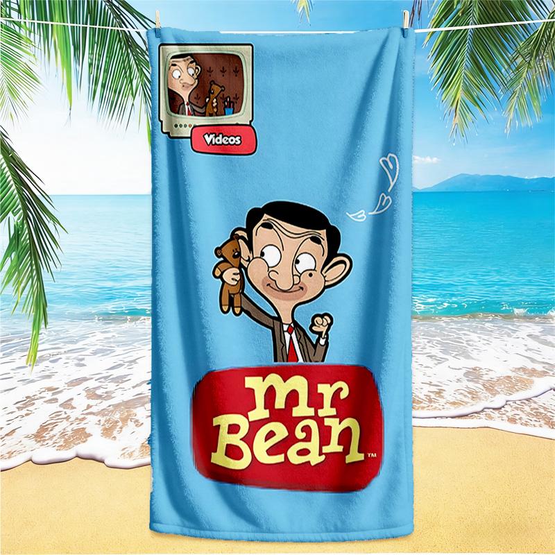 1pz Telo Mare Avventure Video di Mr Bean, Telo Mare Assorbente ad Asciugatura Rapida, Telo Mare per Sport all'Aperto Nuoto, Morbido e Confortevole Y73044