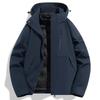 Men's Autumn/Winter Windproof 3-in-1 Down Jacket - Warm, Velvet-Lined Sports Coat