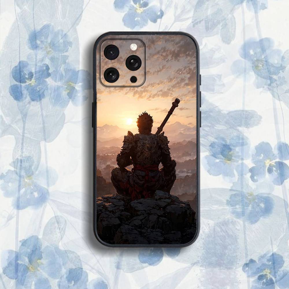 B-Blacks Myths Wu-Kong-s Phone Case For iPhone 17,16,15,14,13,12,Pro,Max,Plus,E,SE4,Air,Mini Black Soft Box