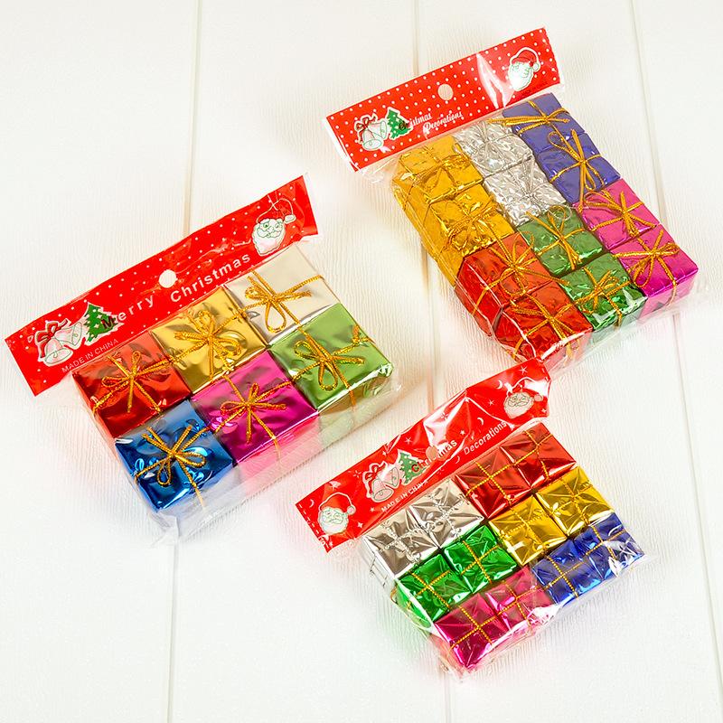 12 Buc Mini Cutii Cadou din Spumă de Crăciun Ornament Cutie Mică de Crăciun Pandantive Agățate pentru Pomul de Crăciun Decorațiune de Crăciun pentru Petrecerea de Anul Nou