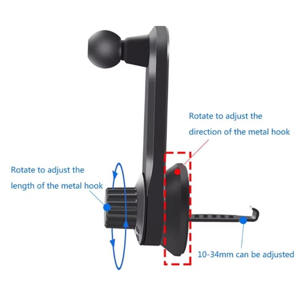Small Car Phone Mount Anti-Shake Grip Extension Arm Phone Holder Vent Clip