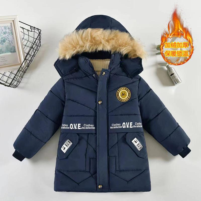 Thick and Fashionable Cotton-padded Clothes for Children, Winter Boys' Casual and Warm Cotton-padded Jacket