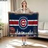 Chicago Cubs Print Flannel Blanket High Quality Warm Comfortable Cover for All Seasons Perfect for Gifts Home Decor