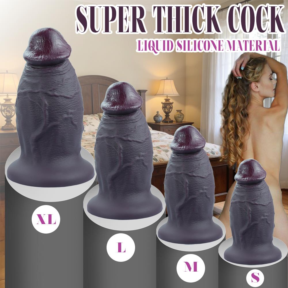 Soft Realistic Liquid Silicone Dildo Big Penis Anal Vaginal Plug Adult Masturbation Sex Toy