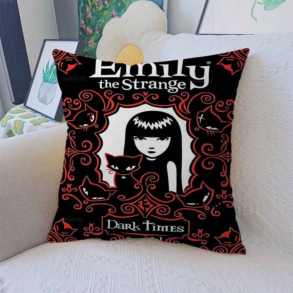 Comics Emily The Strange Classic Vintage Cushion Cover Decorative Pillow Sofa Home Decor Case Pillow Cases