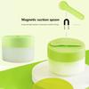 100G Empty Face Cream Jar With Magnetic Spoon Frosted Plastic Lotion Bottle Mask Jar Cosmetic Packaging Container
