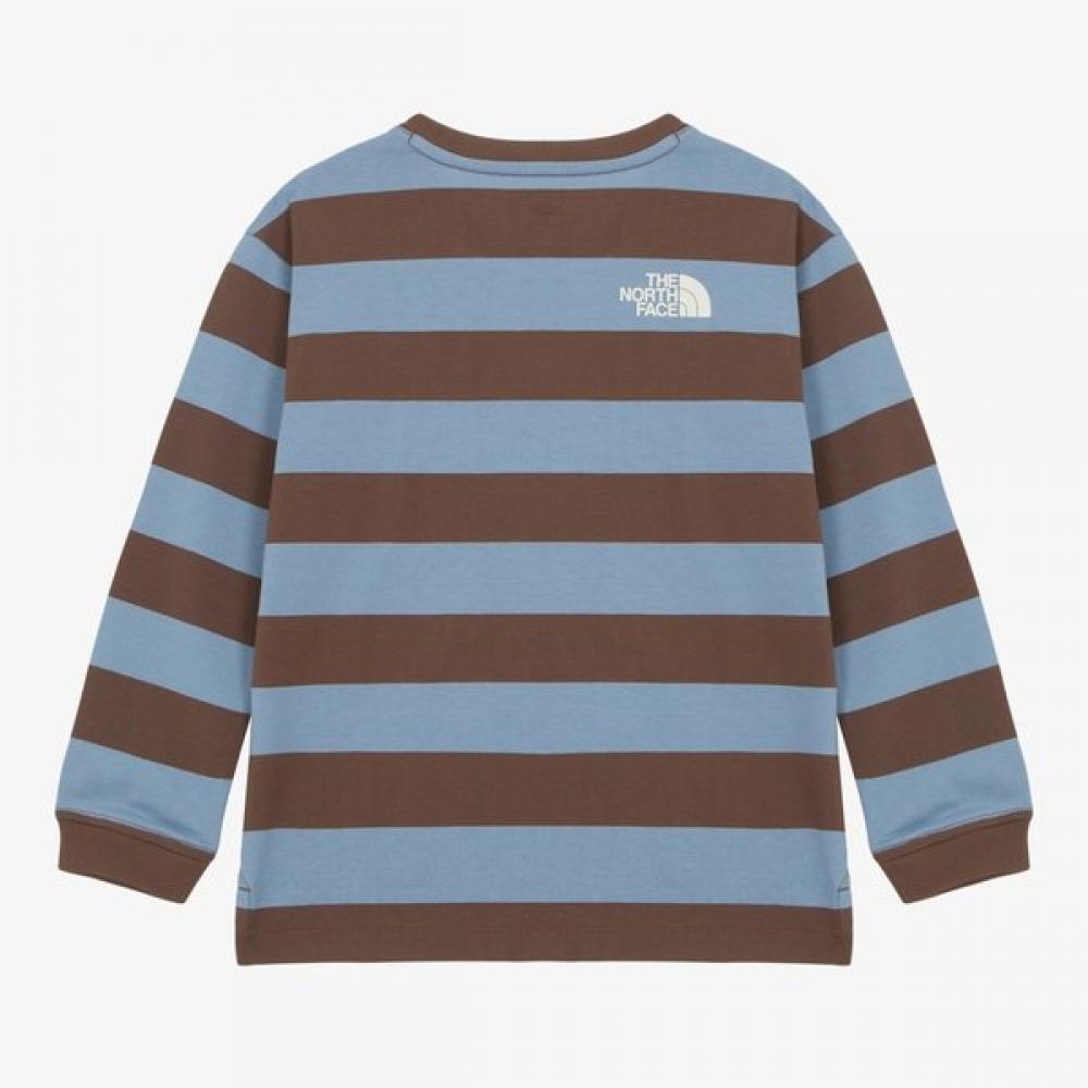 The North Face Kids Ellouen Long Sleeve Tee Blue Gray Nt7tr55s