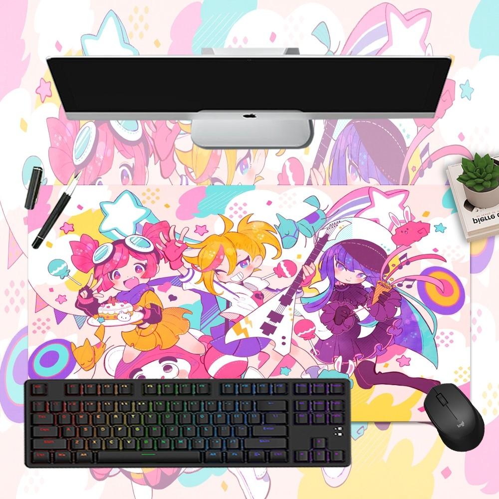 

Muse Dash Anime Girl Mousepad Boy Pad Natural Rubber Gaming Mousepad Desk Mat Size For Gameing World Of Tanks CS GO Zelda Square 10x10cm