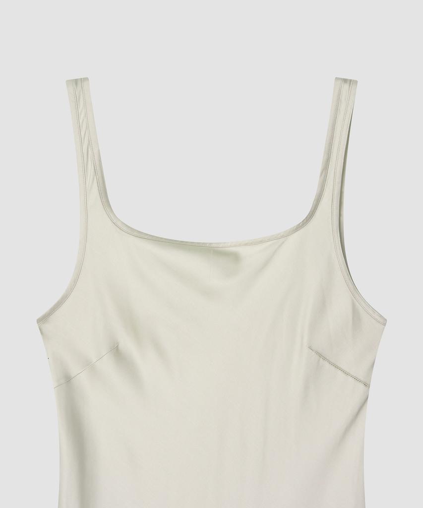 Deolil Plain Midi Satin Dress_Silver Gray