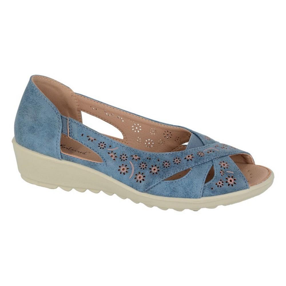 Boulevard Womens/Ladies Peep Toe Casual Shoes