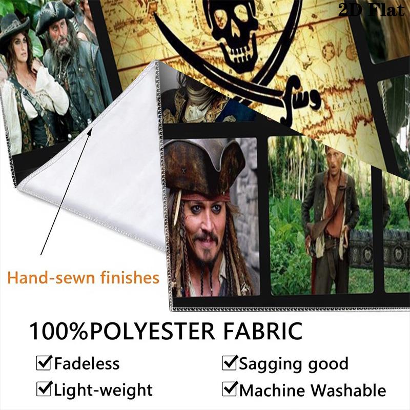 Pirates Caribbean Tidal Crown Tapestry Fashion Print Background Cloth Atmospheric Background Cloth Wall Decoration Wall Covering Decoration