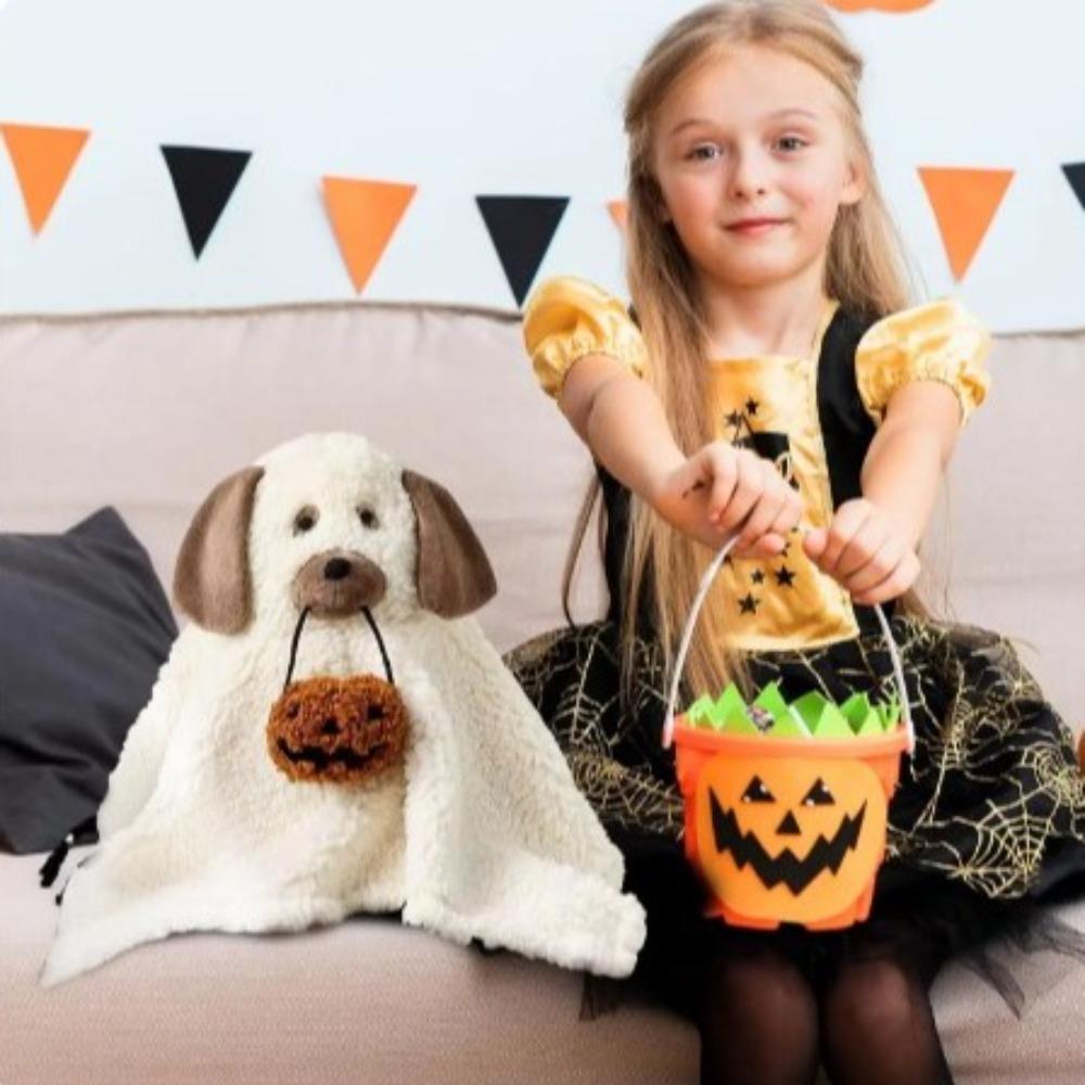 PP Cotton Halloween Plush Toy White Bat Throw Pillow Comfortable Ghost Dog Pillow  Home