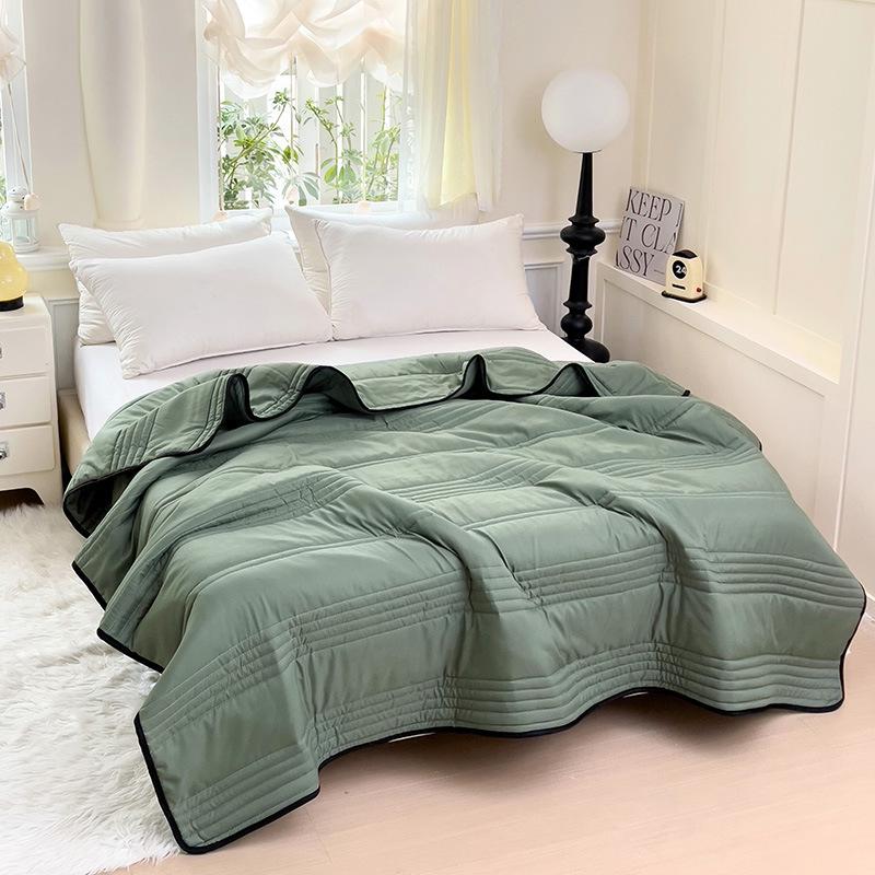 

European Solid Color Washed Cotton Summer Quilt with Pillowcase Pillowcase 48*74cm (1 piece)