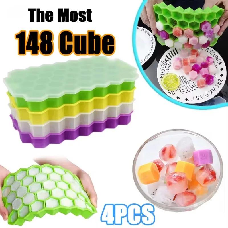 Ice Molds Silicone Honeycomb Hexagonal Template Popsicle Cube Mold Reusable BPA Free DIY Popsicle Mold Ice Cube Trays