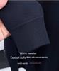 Men's 2025 Pullover Hoodie: Thickened Velvet, Solid Color, Round Neck Knitwear for Middle-Aged and Elderly Men